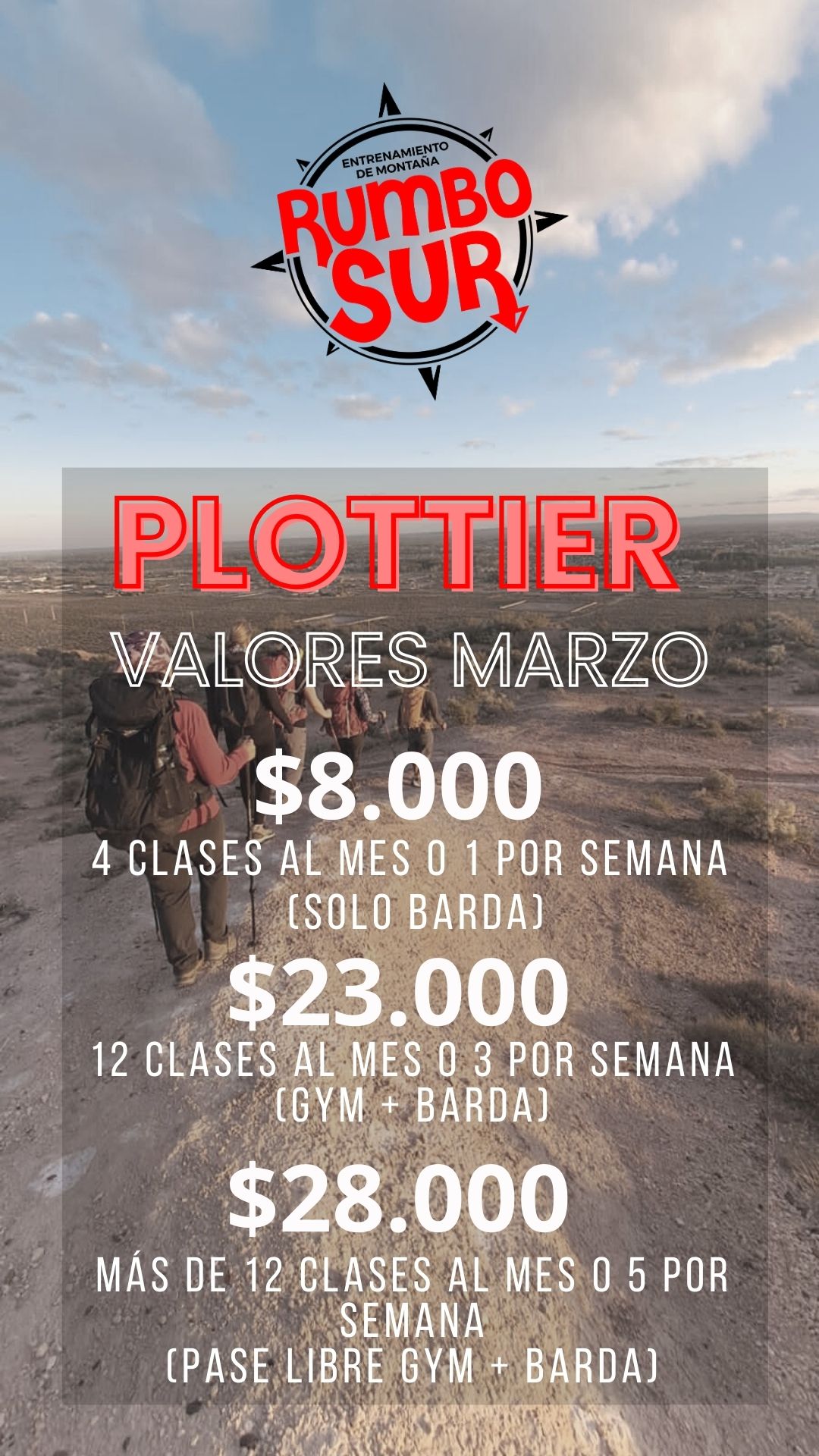 VALORES ENTRENAMIENTO PLOTTIER